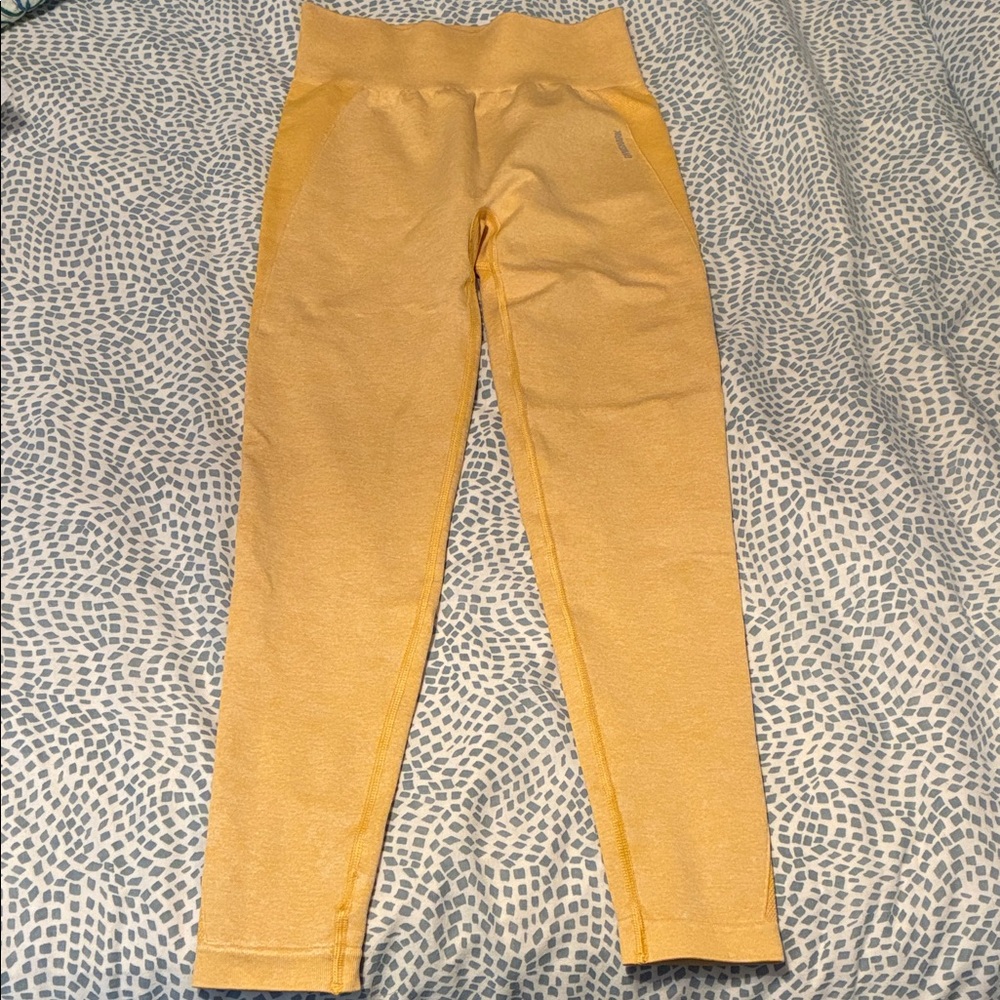 Gymshark Yellow High-Waisted Leggings